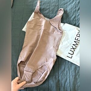 Luxmery Women's Taupe Bodysuit